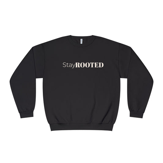 Stay Rooted Oversized Sweatshirt | Unisex Faith-Inspired Crewneck | Loc & Lifestyle Pullover