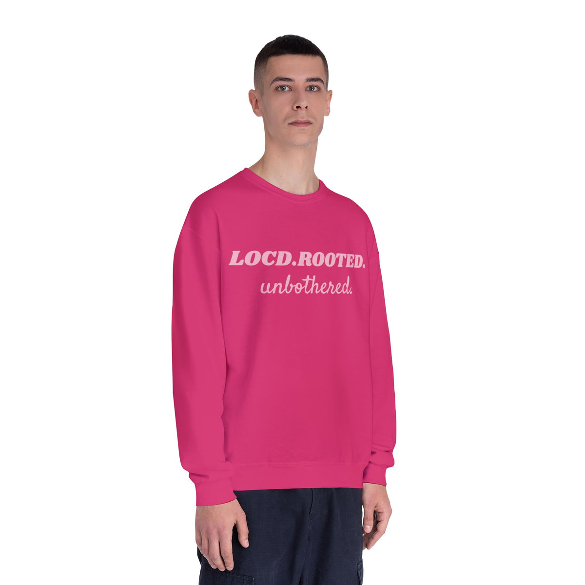 LOC’D. ROOTED. UNBOTHERED. Oversized Women’s Sweatshirt | Loc Lifestyle Pullover | Relaxed Fit Crewneck