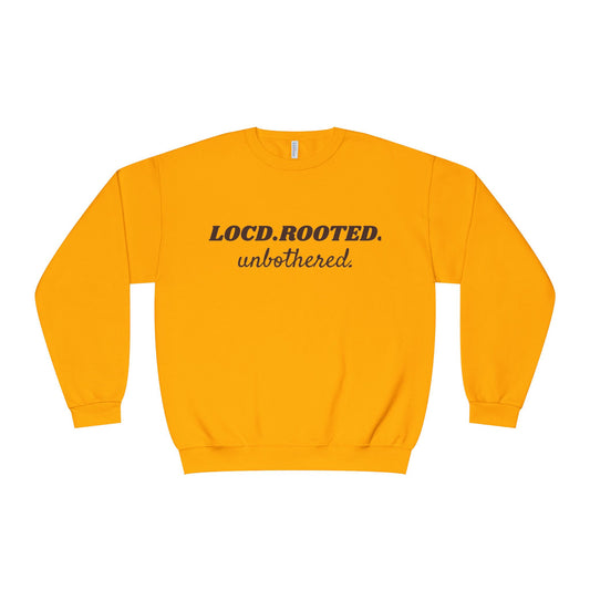 LOC’D. ROOTED. UNBOTHERED. Oversized Women’s Sweatshirt | Loc Lifestyle Pullover | Relaxed Fit Crewneck